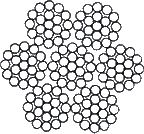 ГОСТ 3067-88 Канат стальной двойной свивки типа ТК конструкции 6х19 (1+6+12)+1х19 (1+6+12)