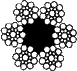 ГОСТ 3077-80 Канат двойной свивки типа ЛК-О конструкции 6х19(1+9+9)+1 о.с.