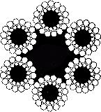 ГОСТ 3083-80 Канат двойной свивки типа ЛК-О конструкции 6х30(0+15+15)+7 о. с.